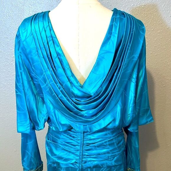 Vintage Francesca of Damon for starington women’s silk midi dress size 10 - Picture 8 of 12